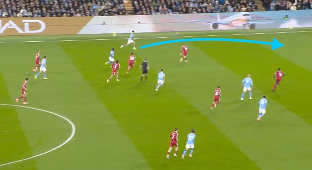 image-112 Comment Jeremy Doku a mis Liverpool à mal, les ajustements tactiques apportés par Pep Guardiola pour tirer le meilleur parti de l'ailier de Manchester City et les statistiques qui prouvent qu'il est le meilleur dribbleur de Premier League