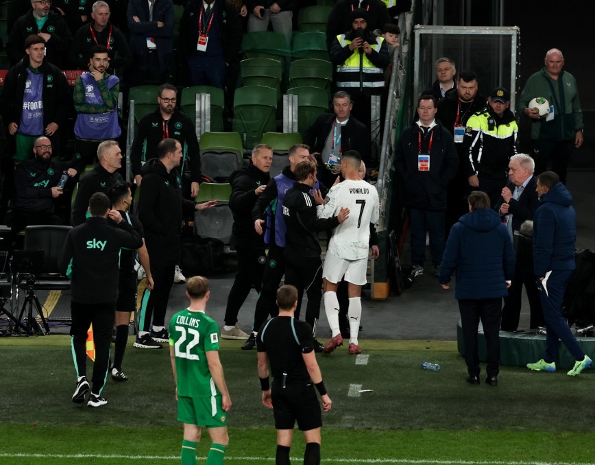 image-288 Les propos « insensés » de Cristiano Ronaldo à l'encontre du sélectionneur irlandais après son carton rouge et sa crise de colère lors de la défaite au Portugal.