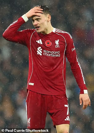 image-83 Gary Neville s'en prend violemment à Florian Wirtz, le qualifiant de « petit garçon », dans une critique acerbe après qu'il ait « minimisé » le « problème » des 116 millions de livres