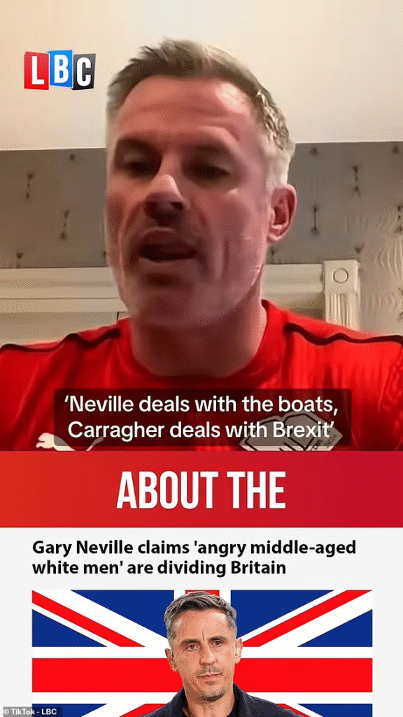 image-93-576x1024 Jamie Carragher qualifie le Brexit de « grosse erreur », la légende de Liverpool exprimant son point de vue sur l'immigration et la « colère » des Britanniques après que les propos incendiaires de Gary Neville sur les « hommes blancs d'âge moyen » aient suscité l'indignation.